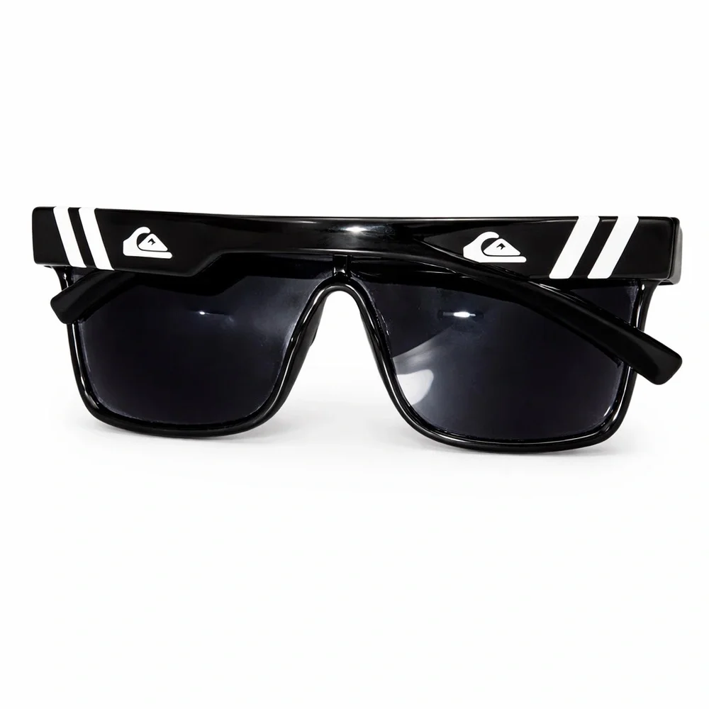 Quiksilver Black Shield Wraparound Sport Sunglasses w Case
